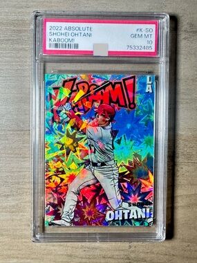 Shohei Ohtani 2022 Absolute Kaboom #K-SO Gem Mint 10 Novelty Card. Dodgers.